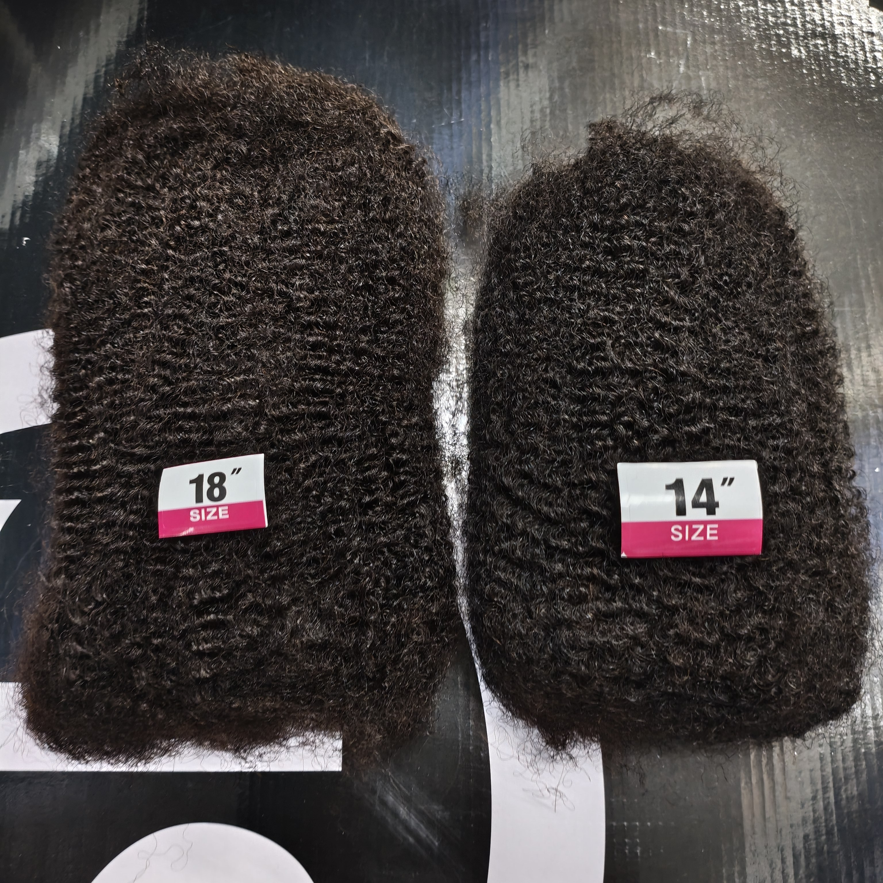 Afro Kinky 4C Curly Bulk Crochet 100 % Echthaar 50 g/Packung Weiches Haar für Locs Repair Dread Extensions Mini Twists Braids