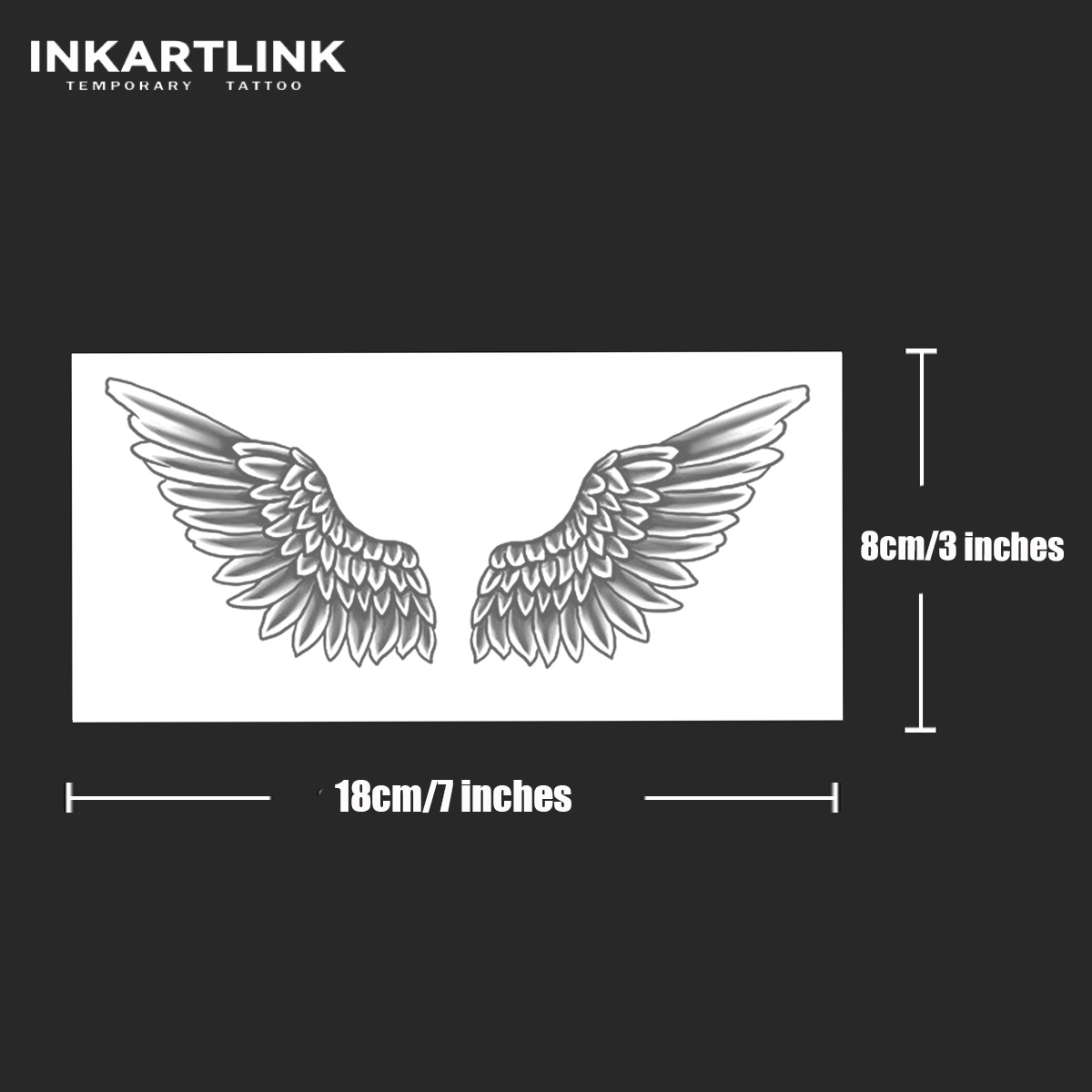 Tatuaje temporal de ala, dura hasta 15 días, nueva tecnología, pegatina semipermanente mágica impermeable.