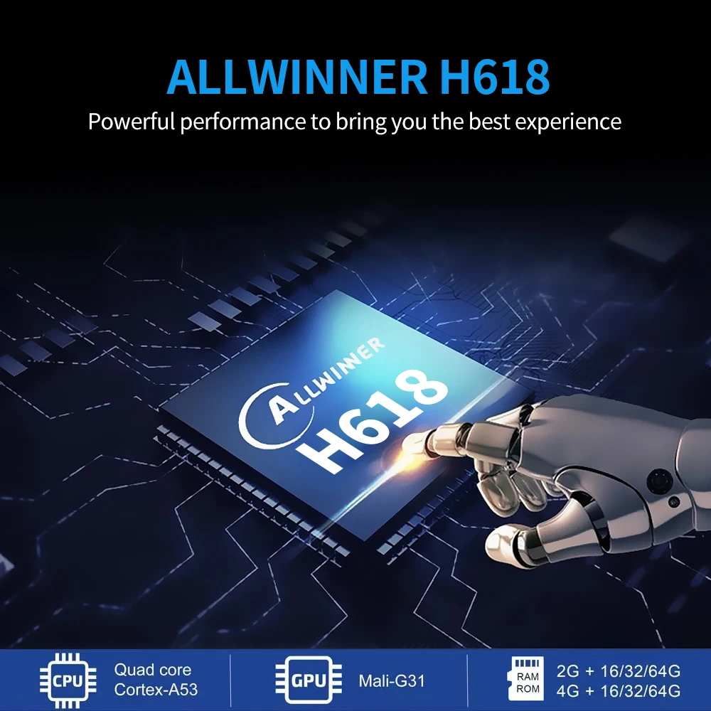 TV98 TV Stick Android 14 Smart ATV Поддержка 8K Видео 4K BT5.0 WiFi6 Allwinner H618 Четырехъядерный процессор Cortex A53 Голосовой пульт Smart TV Box
