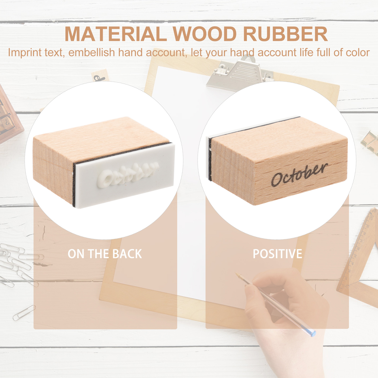 Holzstempelset Scrapbook Dekoration DIY Stempel Hochzeit Monatspapier Handgehalten