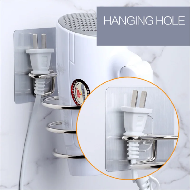 Mới Xoắn Ốc Tường Máy Sấy Tóc Treo Đồ Gác Móc Treo Sử Dụng Trong Phòng Tắm Salon Nhà Tạo Mẫu Công Cụ Khô Hơn Tổ Chức