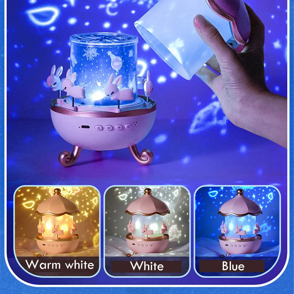 Proyector de luz nocturna para niños, habitación de niños, rotación espacial, lámpara Led nocturna recargable por USB, 12 películas, regalo de cumpleaños y Navidad