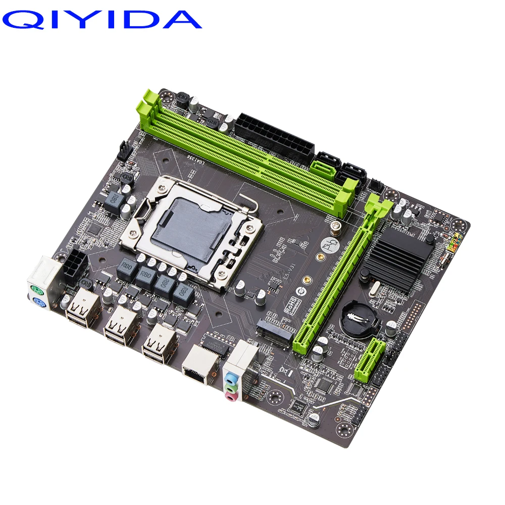 Qiyida X79 Motherboard-Set E5 2420V2 2*8GB=16GB DDR3-Speicher-Kombi-Kit-Set NVME SATA 3.0 M ATX Server E5 V32