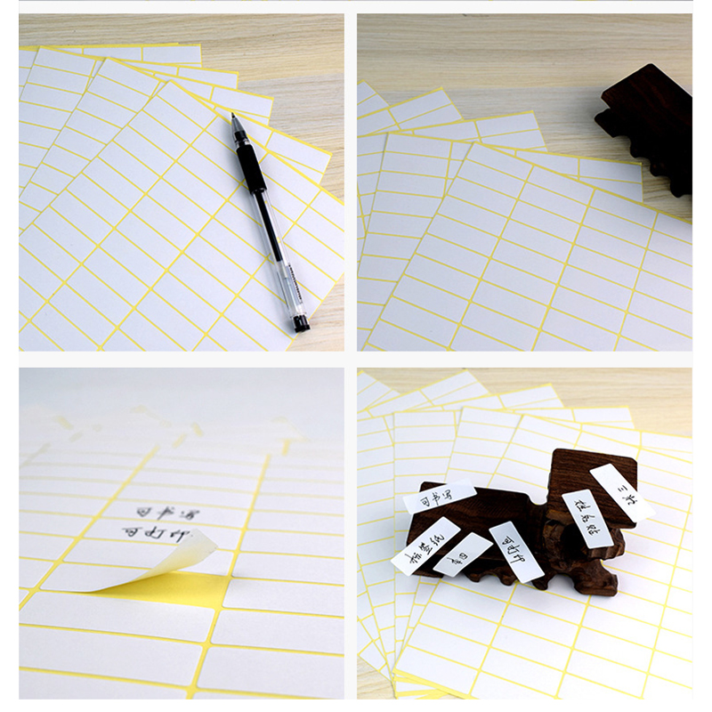 White Blank Paper Label Self Adhesive Sticker Labels Tags Writable Price Label Stickers Stationery supplies 15 Sheets