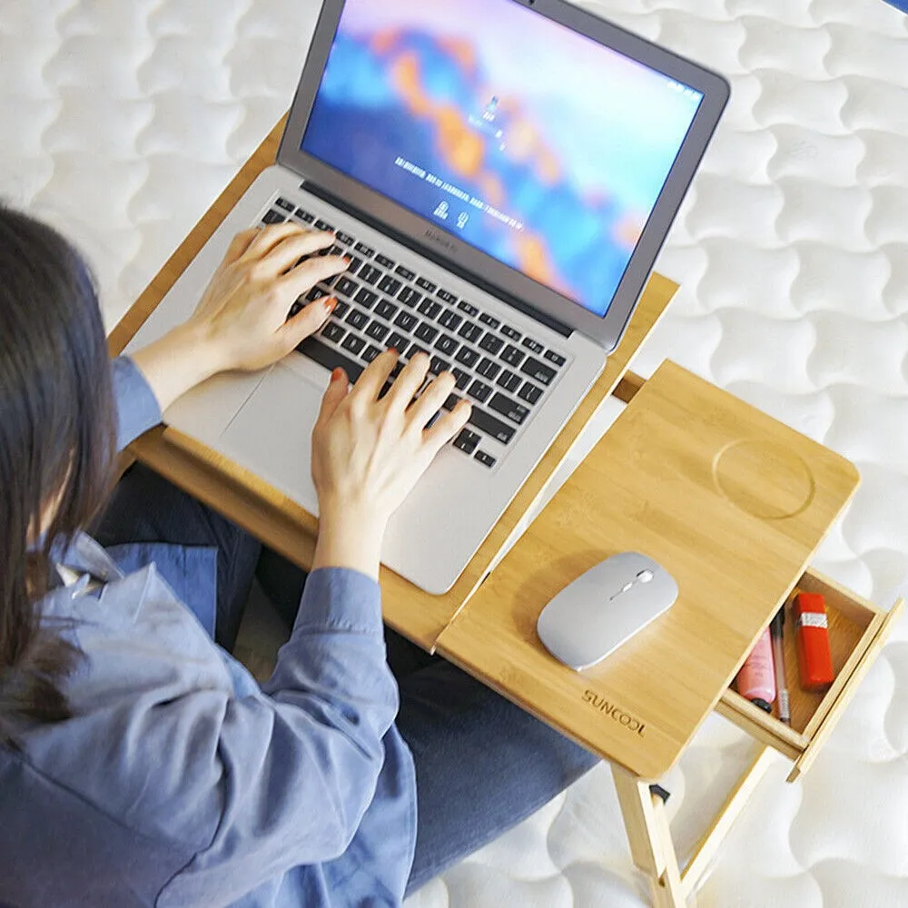 New Bamboo Portable Folding Table Laptop Table Sofa Computer Furniture Desk