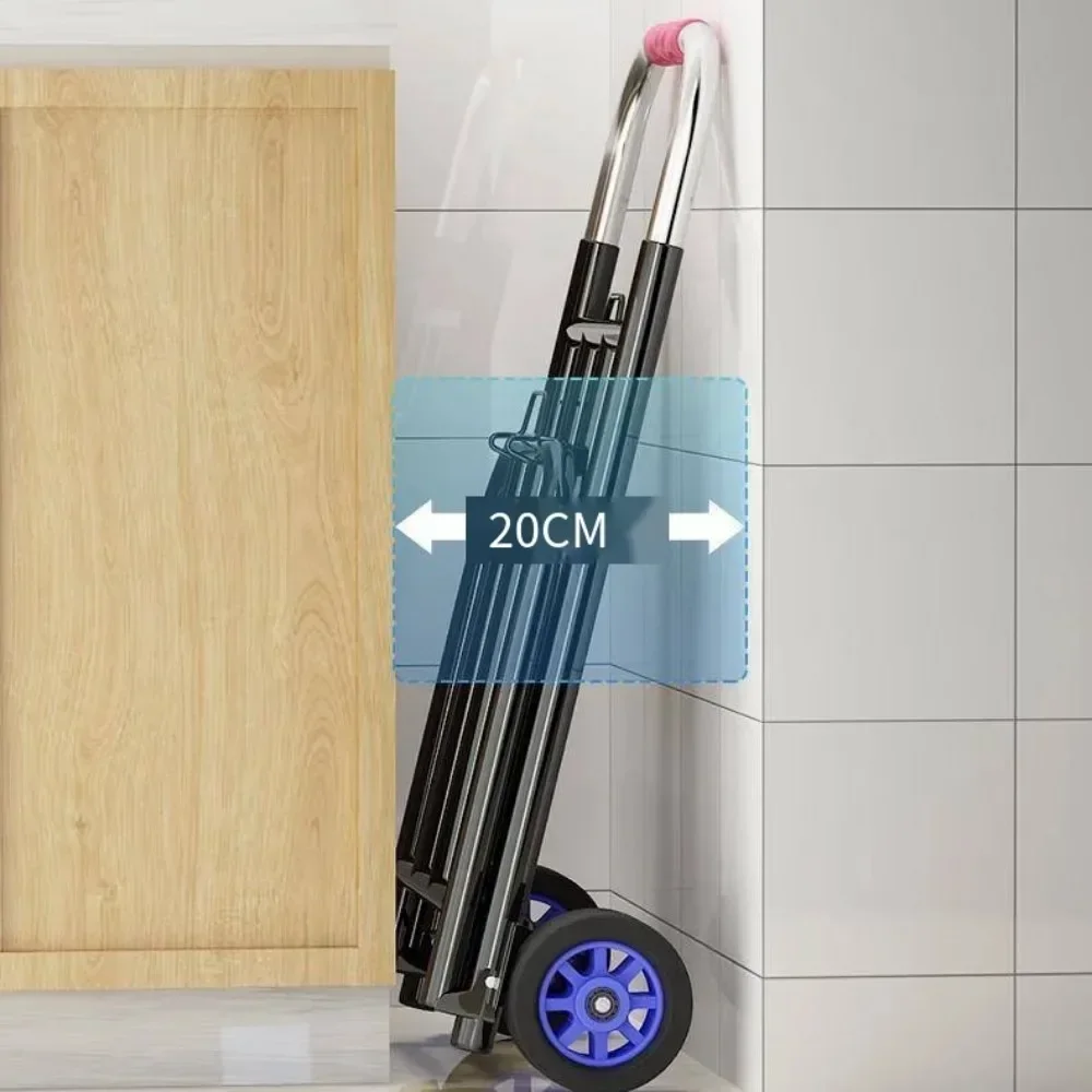 Carrello portabagagli multiuso con 3 corde elastiche Carrello pieghevole regolabile per generi alimentari da viaggio all'aperto