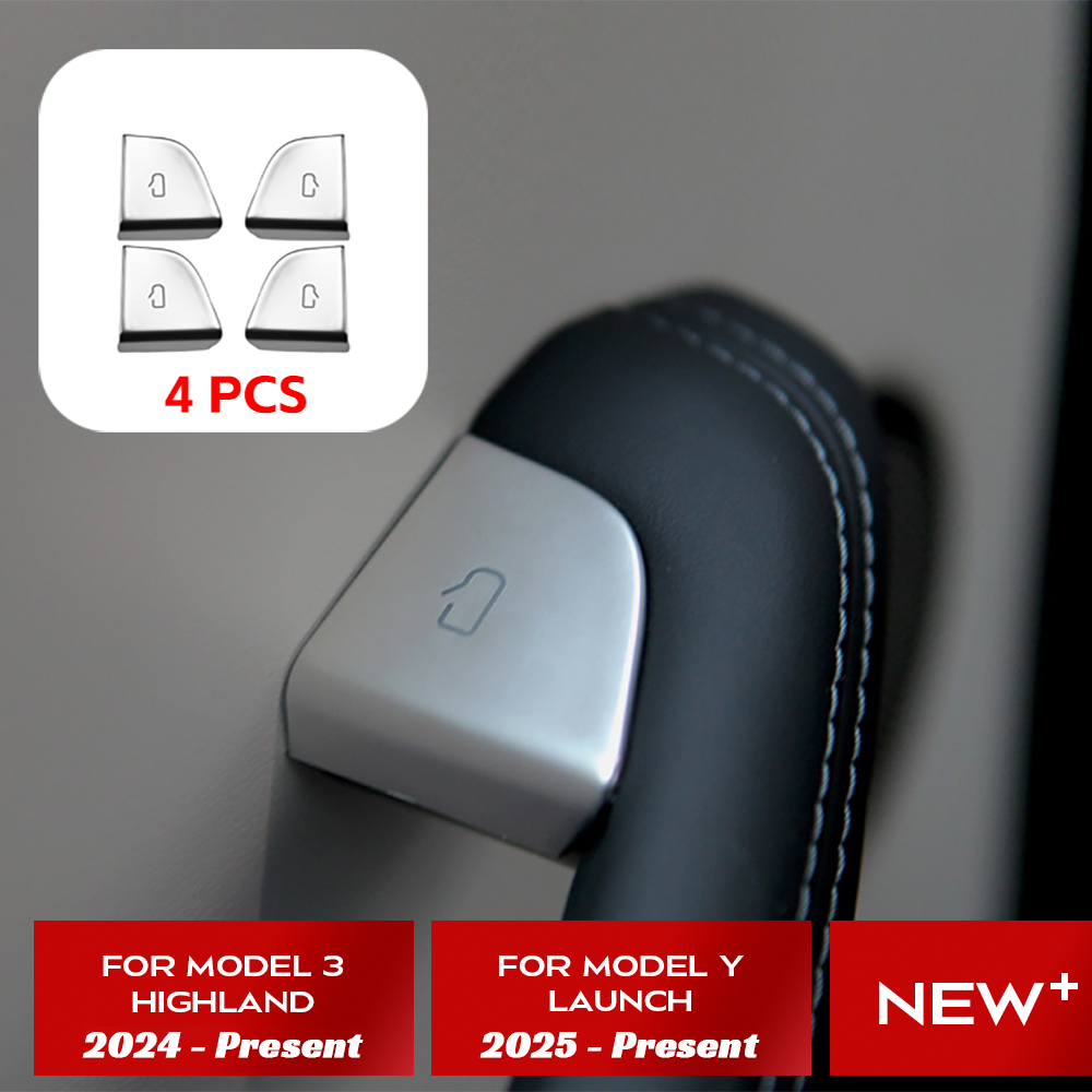 Для Tesla New Model Y Launch Juniper 2025 и новая модель 3 Highland 2024, переключатель дверного замка, кнопка открытия, защитная крышка