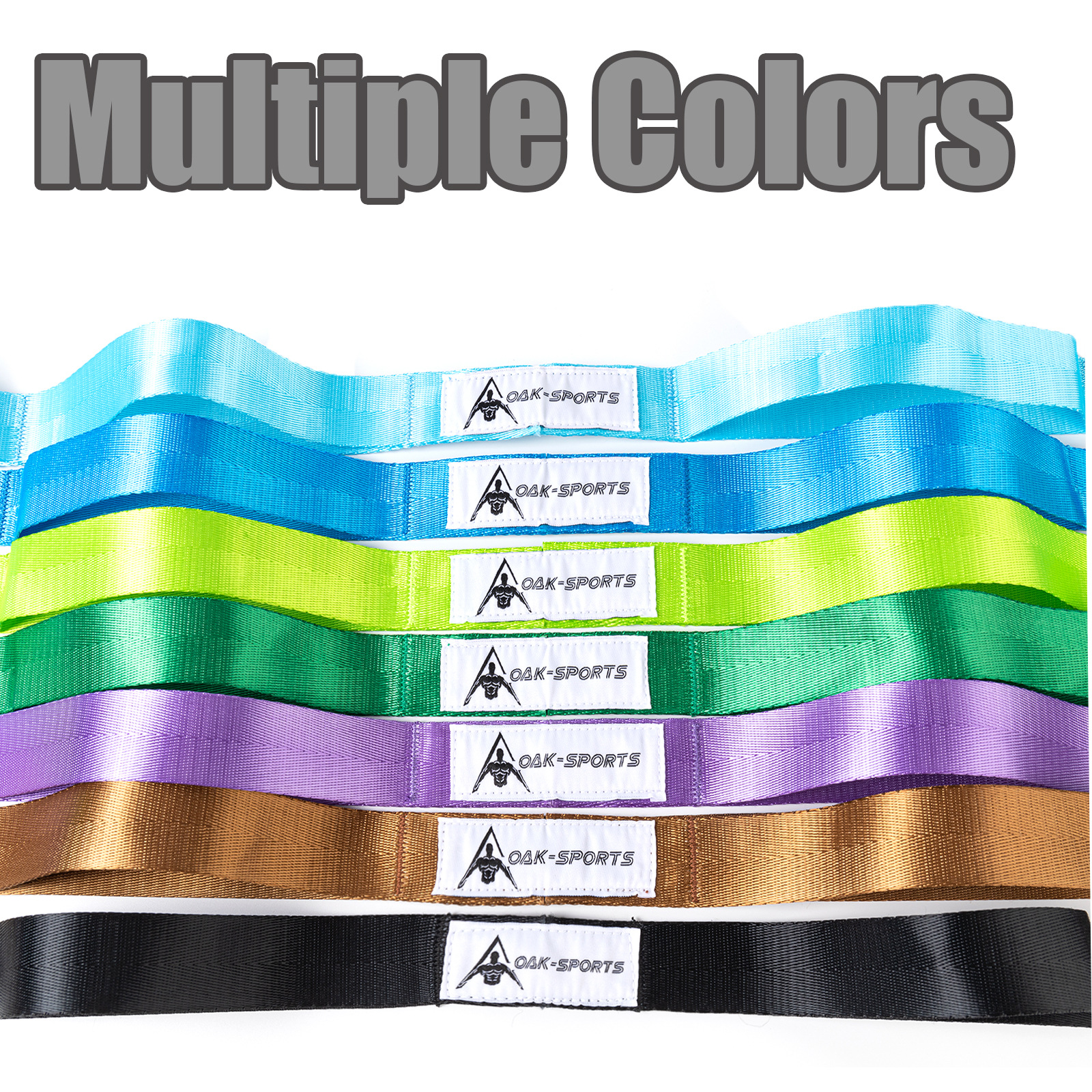 Eiken Sport Stretchband Yoga Band Voor Fysiotherapie Met 10 Lussen, Yoga Bandjes Voor Stretching