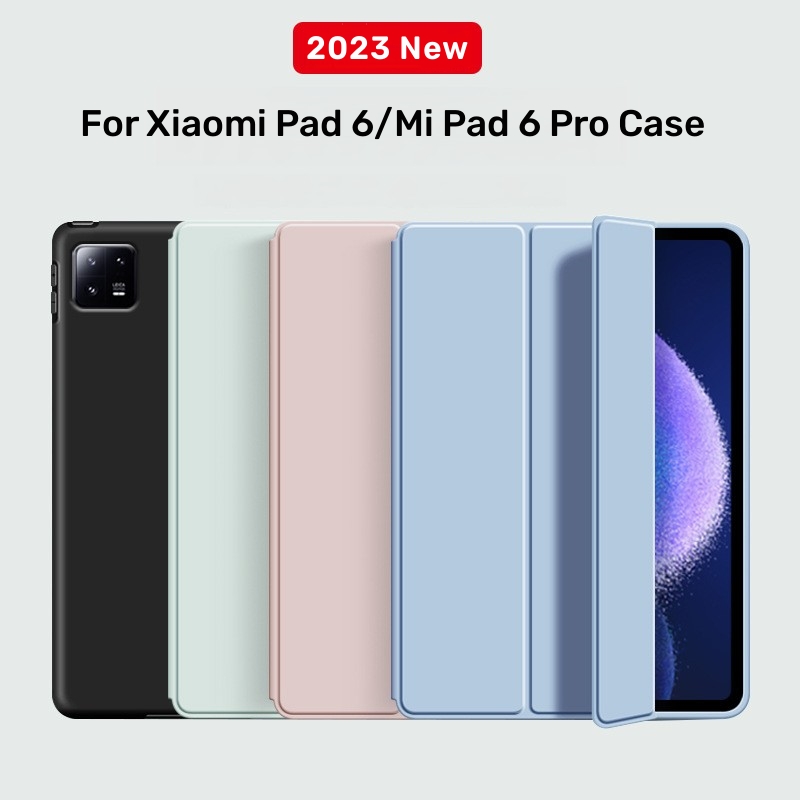 Étui Smat pour Xiaomi Pad 6 2023, 11 pouces, housse magnétique à trois volets en cuir PU, Funda pour Xiaomi Mi Pad 6 MiPad 6 Pro 2023