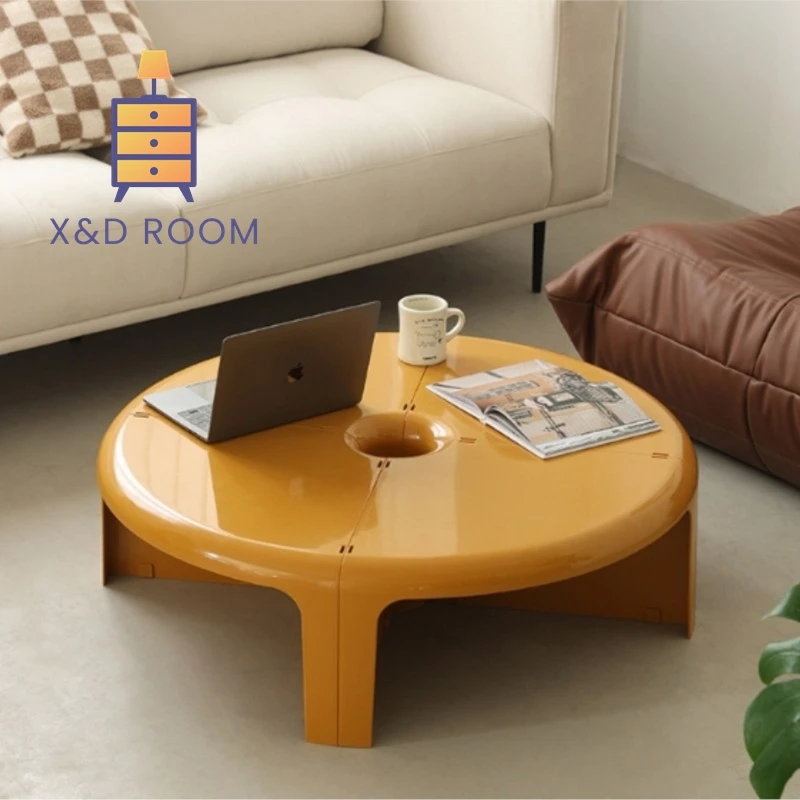 X&D Nordic Circular Coffee Table Creative Small-sized Coffee Table Can Be Split Spliced And Combined With Edge Tables 2025