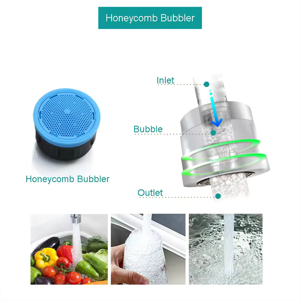 Kitchen Brushed Hot and Cold Faucet, Kitchen Sink Pull-out Kitchen Faucet with 3 Functional Nozzles