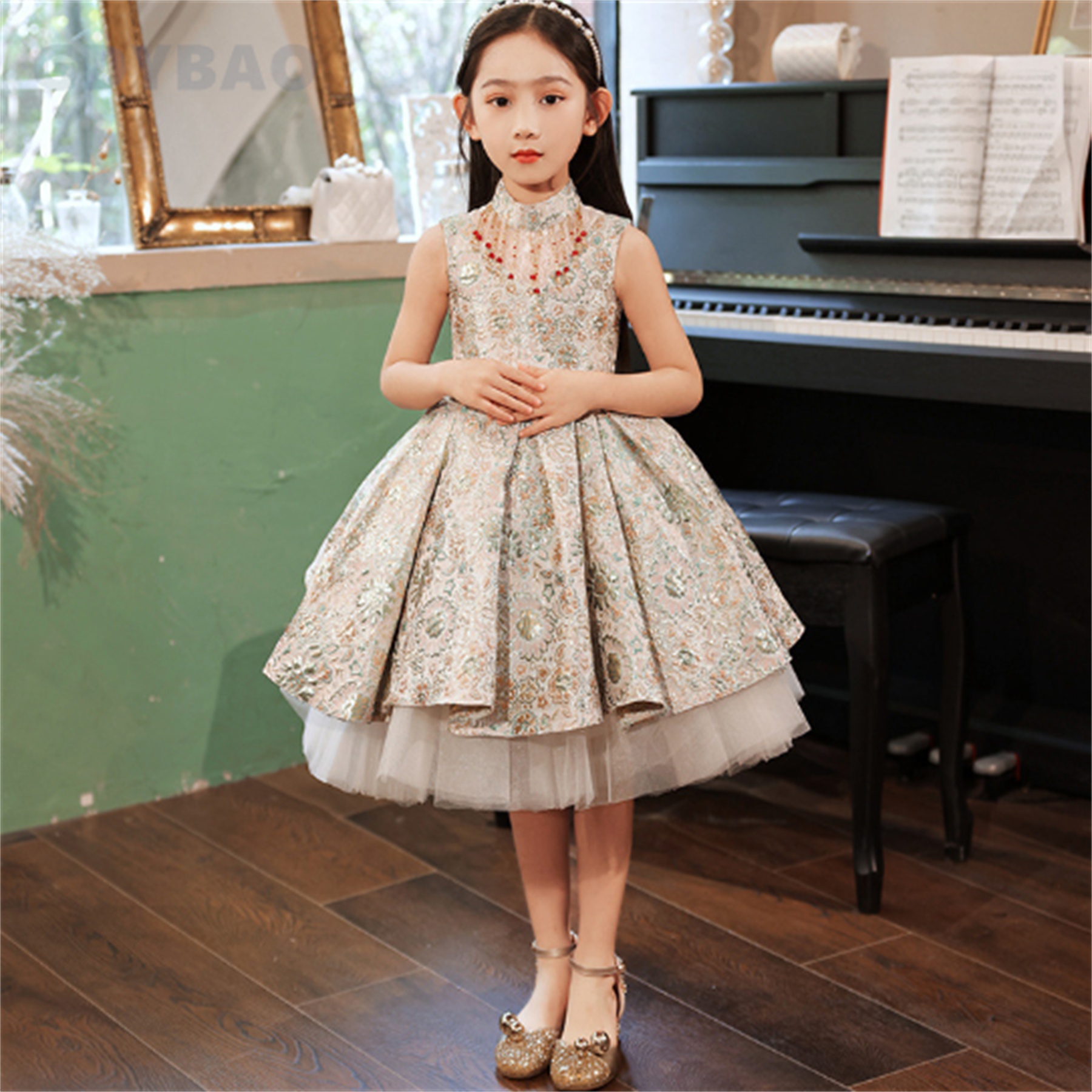 Mädchen Winter Party Kleider mit Pailletten Ballkleid Baby Mädchen Geburtstag Tutu Kleider Mini Blumenmädchen Kleid