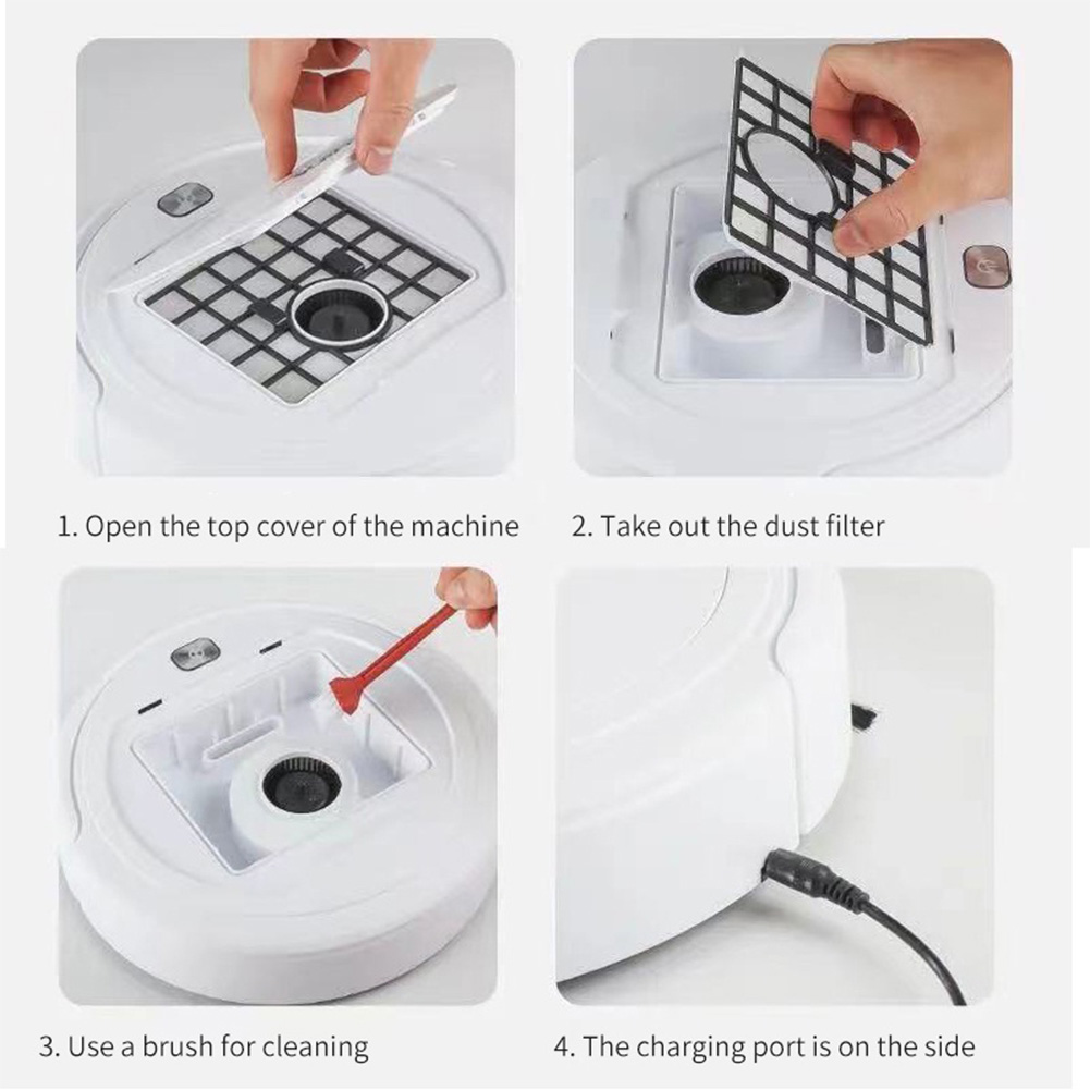 Robotic Vacuum and Mop Combo Automatic Cleaning Sweeping Machine USB Rechargeable Quiet Cleaning for Pet Hair Carpets and Floors