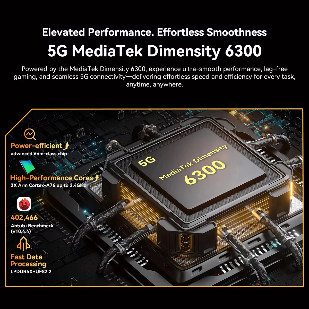 BLACKVIEW BL7000 Telefono robusto 5G AI Deepseek GPT Smartphone Android 15, display HD+2.4K da 6,78" 120 Hz, 8 GB di RAM 256 GB, 7500 A mh