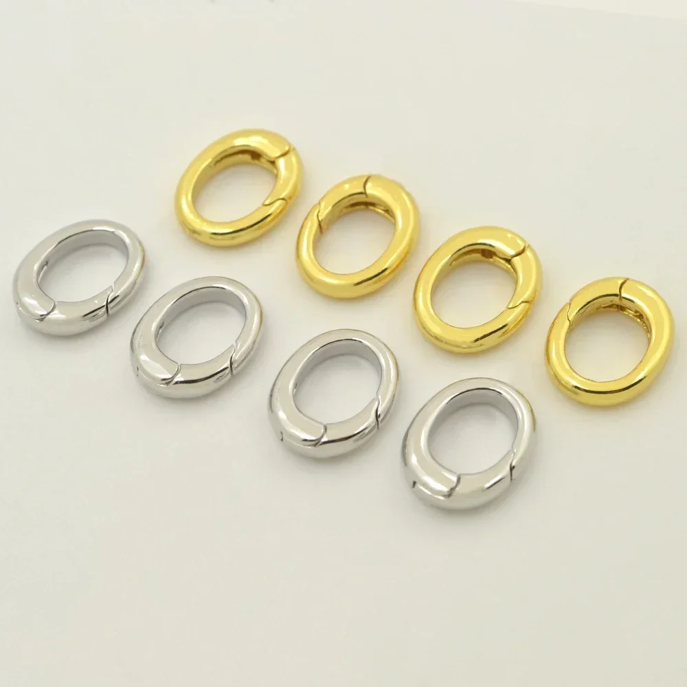 LJRIVER 3 unid/lote hebilla de resorte para piezas de joyería diy cierres de Color dorado y plateado para sujetador pulsera suministros para hacer collares