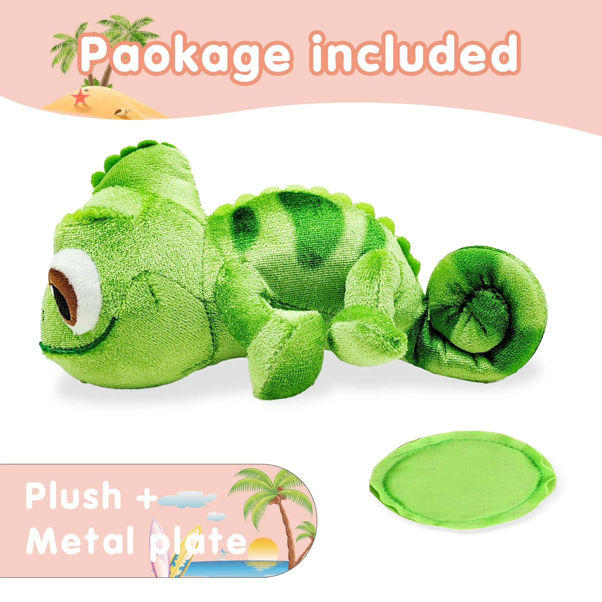 Pascal  Rapunzel Chameleon Plush Toy Soft Stuffed Animals Plush Shoulder Plush Suitable for Parties Perfect Gift for Kids