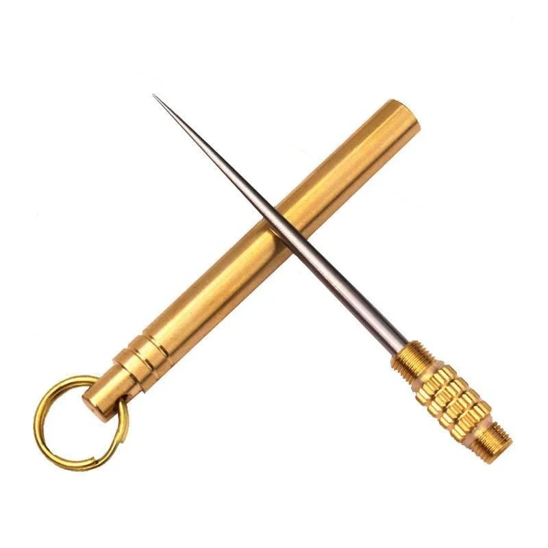 Stuzzicadenti tascabile da esterno Titanio EDC Mini stuzzicadenti portatile Forchetta da frutta Strumento da campeggio Il tubo stuzzicadenti è più durevole del filo interdentale