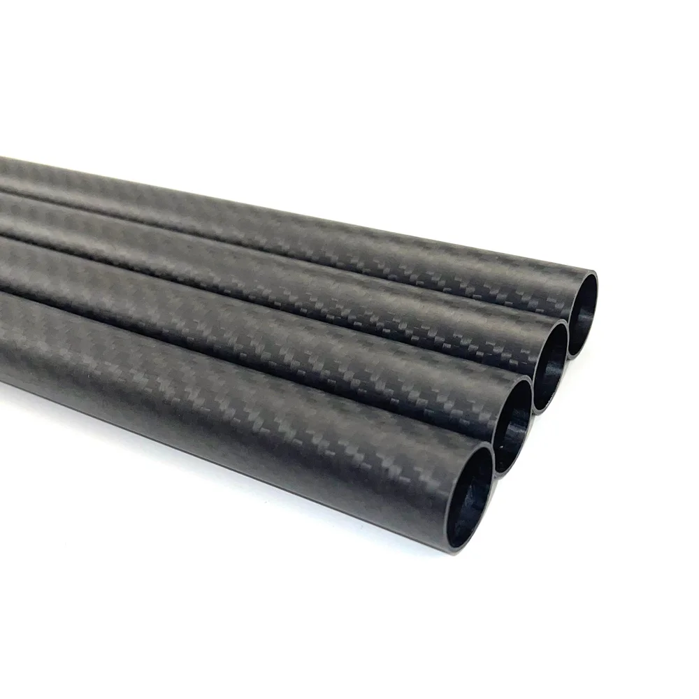 2 Chiếc 3K Full Sợi Carbon Chiều Dài Ống 0.5M Dây Chéo Matt Composite Độ Cứng DIY Nhật Bản Chất Liệu Ống Cho RC Máy Bay Không Người Lái Phụ Kiện