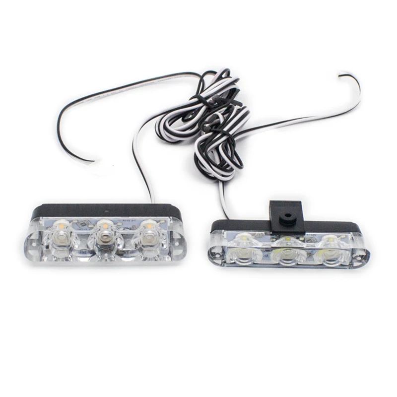 3 Đèn LED Xe Hơi Ô Tô Lưới Tản Nhiệt Trước Nhấp Nháy Cảnh Sát Đèn Flash Đèn Cảnh Báo Xanh Đỏ Vàng Xe Cứu Hộ Khẩn Cấp Flasher Tín Hiệu Ánh Sáng