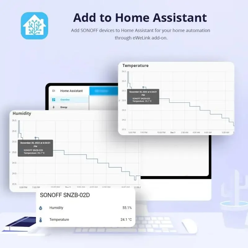 SONOFF SNZB 02d Zigbee อุณหภูมิความชื้นเซนเซอร์ SNZB-02D พร้อมหน้าจอ LCD สําหรับ EWeLink Zbbridge Pro Alexa Google Home Assistant
