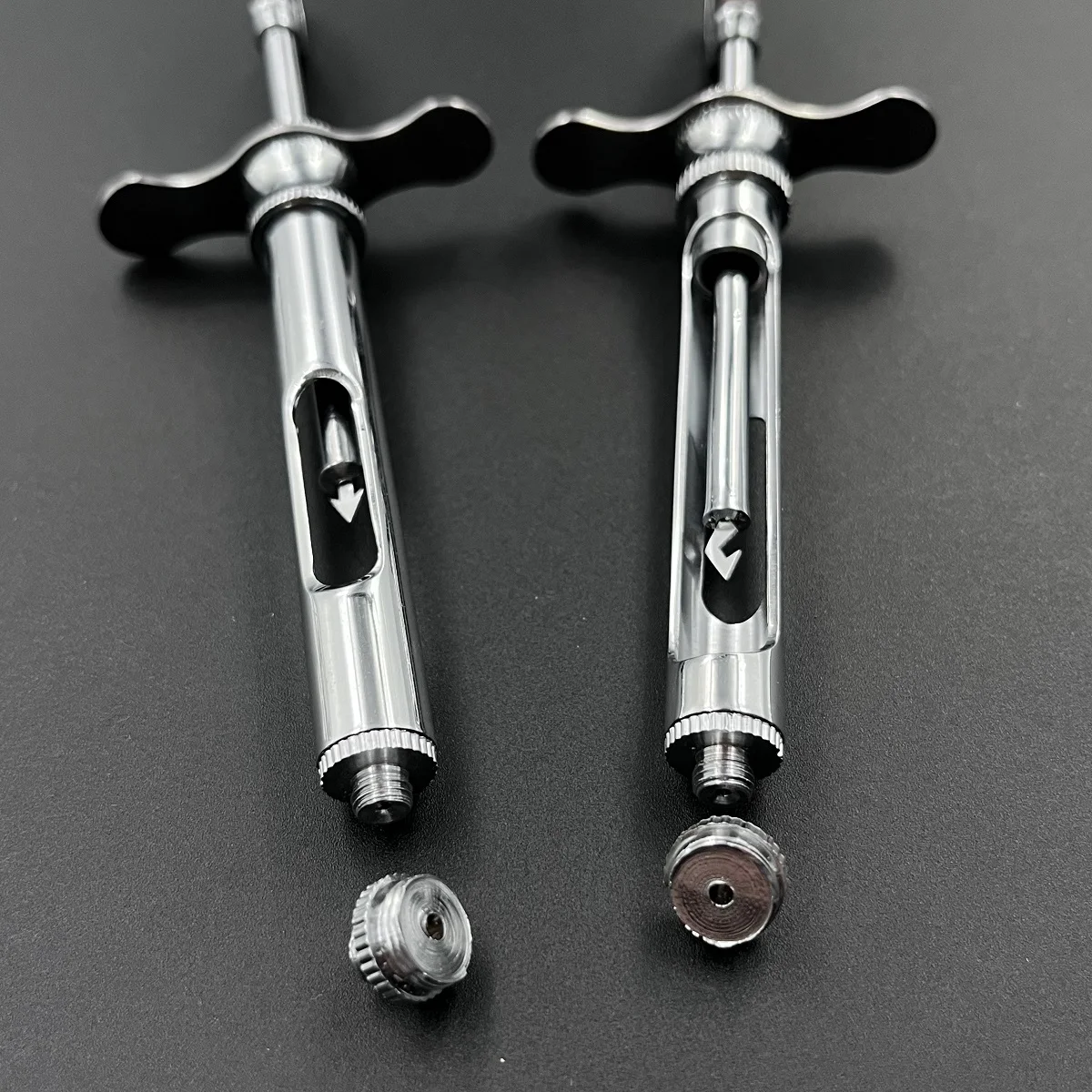 1 conjunto de seringa de injeção de odontologia, cabeça afiada de gancho, aço inoxidável, seringa de aspiração dentária, instrumento cirúrgico 1.8ml