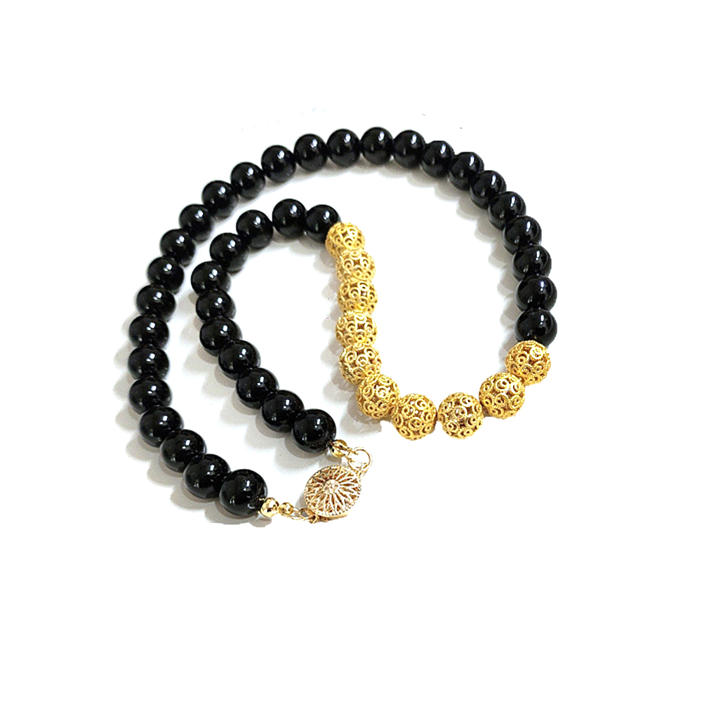 Colar bola de cobre de ágata preta conjunto para mulheres, jóias vintage para menina, moda