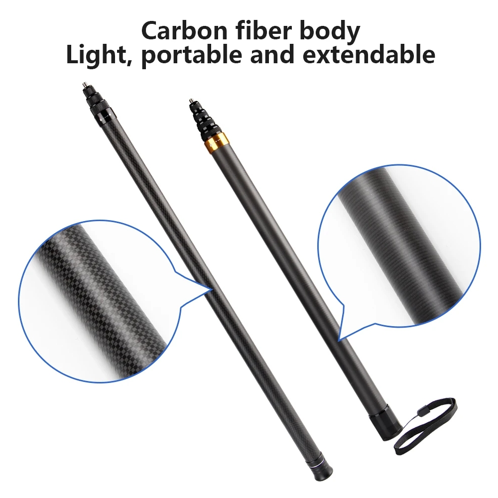 Bastone selfie invisibile Bullet Time da 3 m in fibra di carbonio per Insta360 X3/R/Evo/ONE X2/RS/GO 2 Accessorio per selfie stick in lega di alluminio