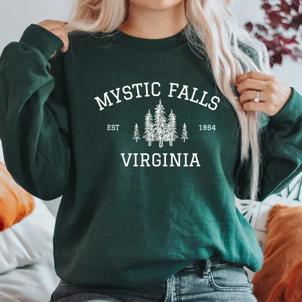 Sudadera Mystic Falls Virginia, suéter para fanáticos del vampiro, Sudadera con capucha de Salvatore Brothers, sudaderas de manga larga Unisex, jerséis informales