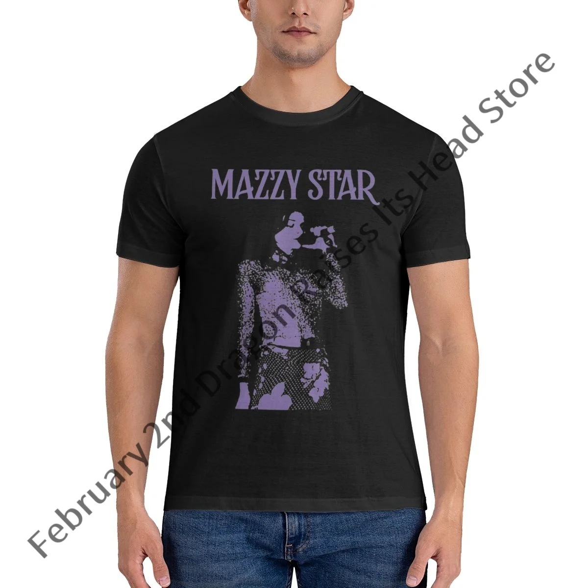 Mazzy Star Band Kaus Lucu Kaus Leher Bulat Gambar Cetak Pria Kaus Katun Jalanan