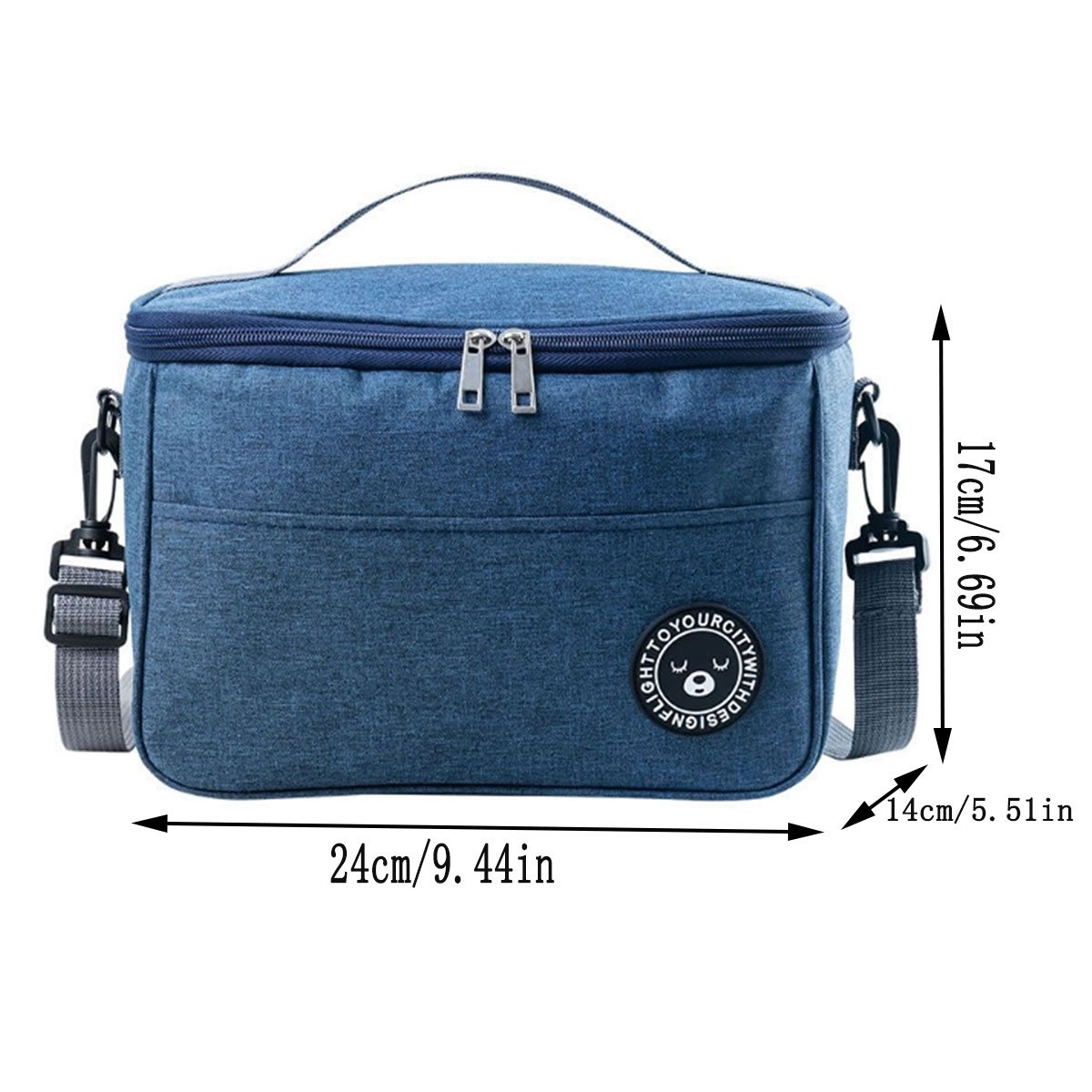 Borsa termica borsa bento borsa termica per pranzo addensata in foglio di alluminio con tracolla per riso borsa bento una confezione