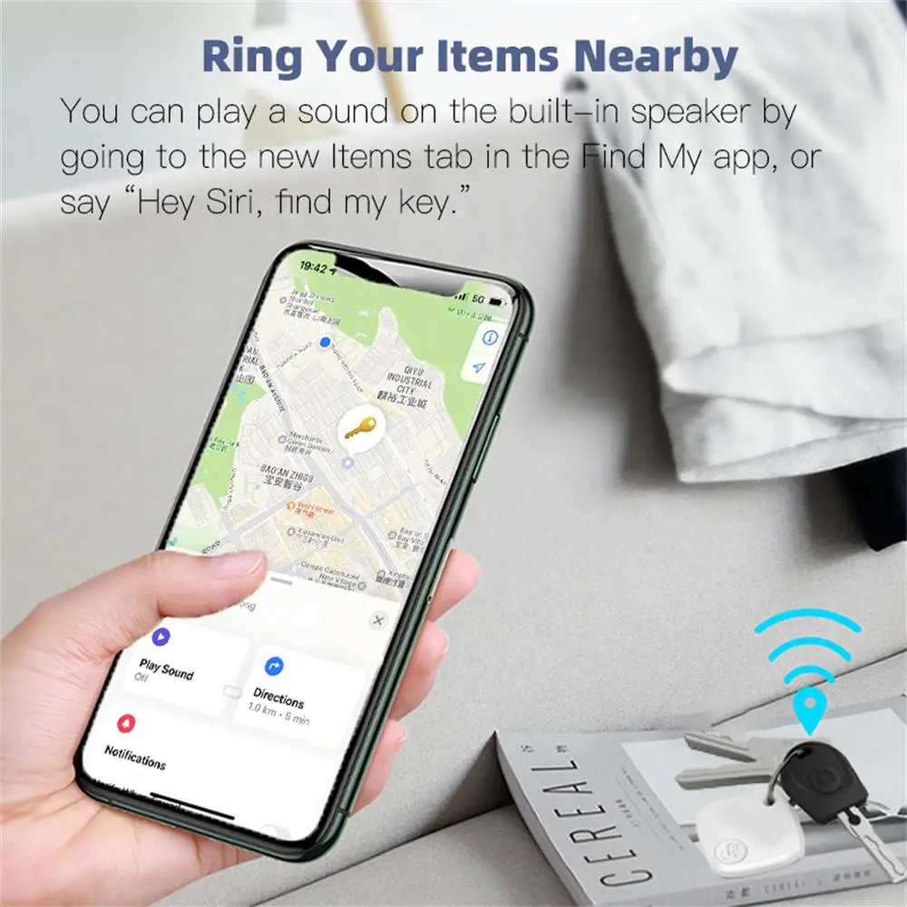 F2 Smart Air Tag GPS-позиционирование Анти-потерянное устройство для iPhone iPad iOS Find My App Bluetooth GPS-трекер Локатор Finder