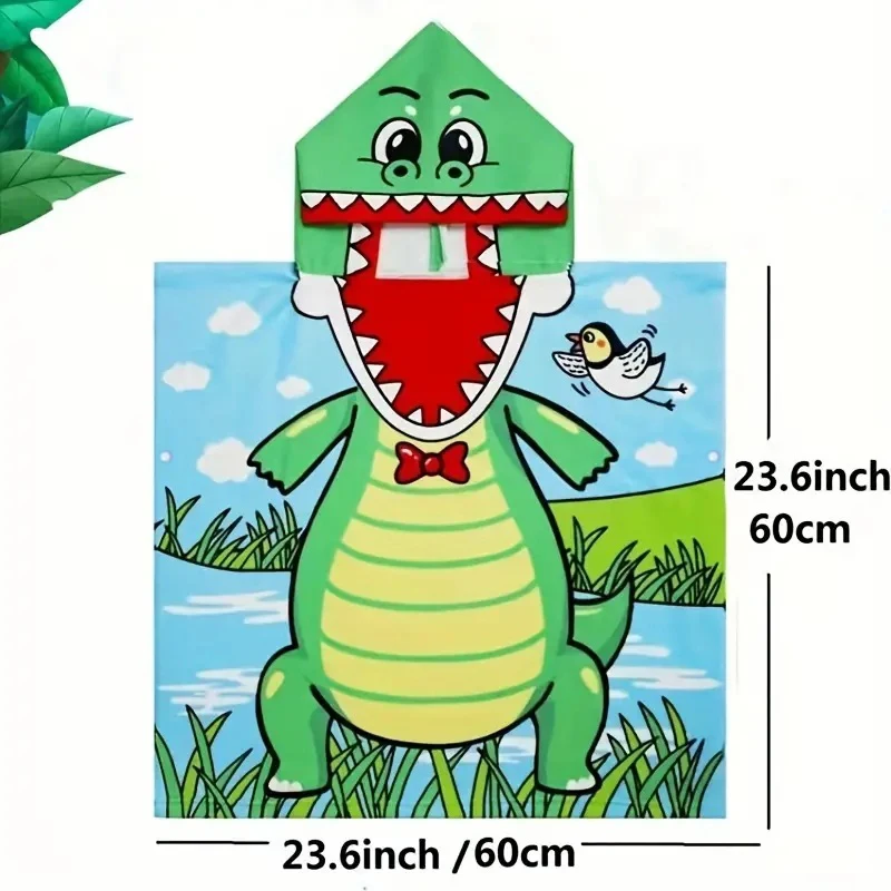 1pc bonito banho dos desenhos animados animais com capuz toalha de praia microfibra macia para crianças piscina poncho