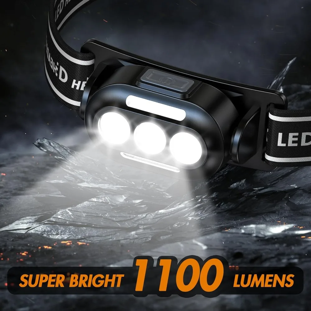 Ultra Helle USB Aufladbare Scheinwerfer Led Kopf Taschenlampe Mit Weiß Rot Blau Kopf Lampe IPX4 Wasserdichte Scheinwerfer Kopf Licht