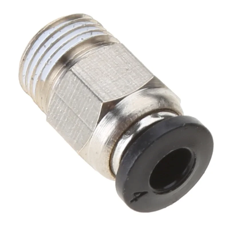 อุปกรณ์เสริมเครื่องพิมพ์ 3d PC4-M10 ชายตรงนิวเมติก PTFE Tube Push in Quick Fitting Connector