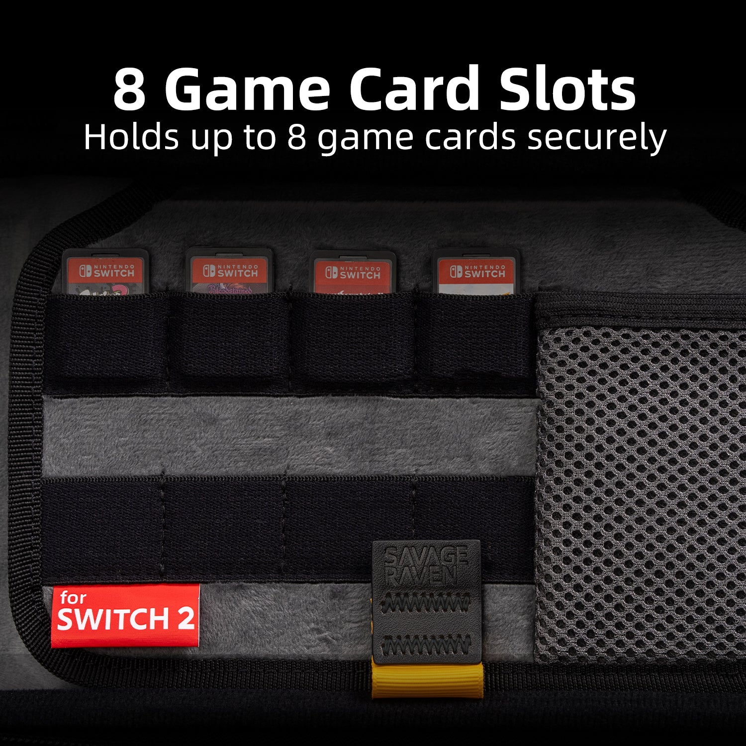 Savage Raven by Skull & Co. EDC Carrying Case for Nintendo Switch 2 Portable Hard Shell Storage Bag for NS2 Game Console