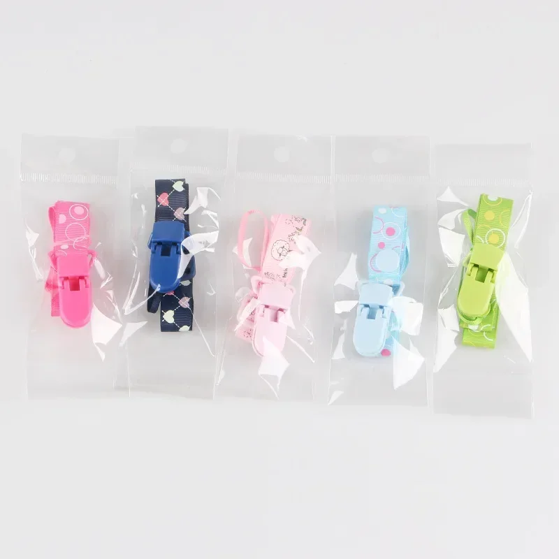 Fixed Button Baby Pacifier Clips Chains Ribbon Dummy Soother Holder Chains Anti-drop Buckle Strap for Pacifier Baby Feeding Gift