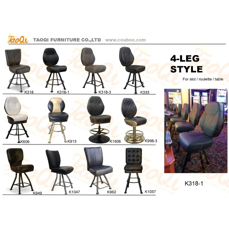 เก้าอี้คาสิโนสไตล์เยอรมัน K1027 เก้าอี้โป๊กเกอร์สีทอง เก้าอี้บาร์มีที่วางแขน เก้าอี้เกมมิ่งแบบหมุนได้ เก้าอี้บาร์แบบมีช่องใส่ของ