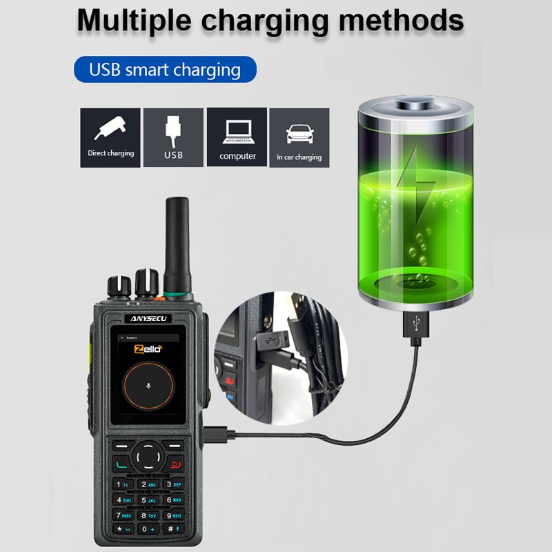 ANYSECU Zello 4G Network Radio HD760 Android 7.1 Unlocked with WIFI work with Real-ptt Walkiefleet IP67 Waterproof Mobile Phone