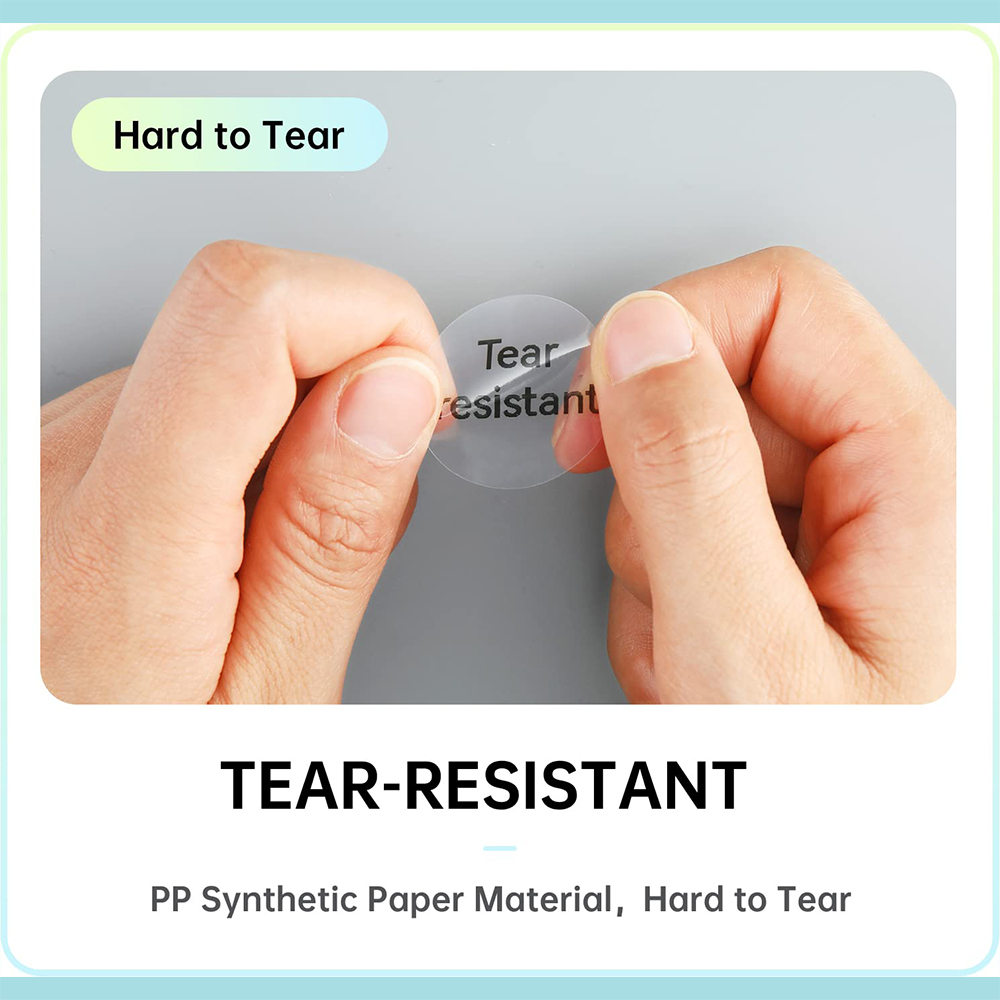 Niimbot Transparant zelfklevend etiketpapier voor mini draagbare thermische printer Ronde sticker voor B1 B21 Niimbot papieren etiketten