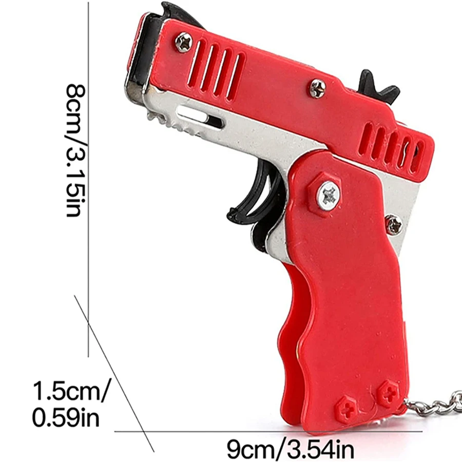 Giocattolo con elastico in metallo scoppio - Mini giocattolo lanciatore pieghevole con portachiavi e elastici da 60 pezzi, regalo perfetto per Natale
