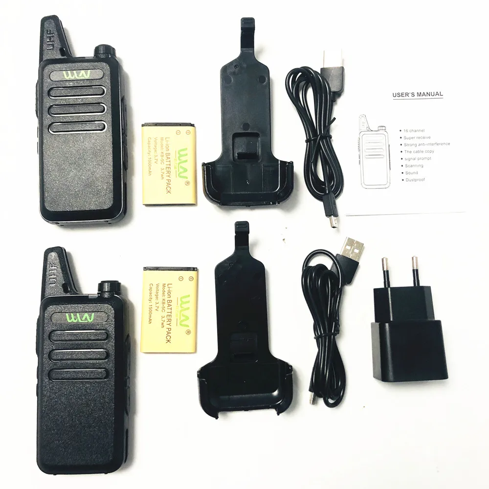 2 stücke wln KD-C1 Mini-Handheld-Transceiver kd c1 Zwei-Wege-Radio Ham Communicator Radiosender mi-ni Walkie Talkie