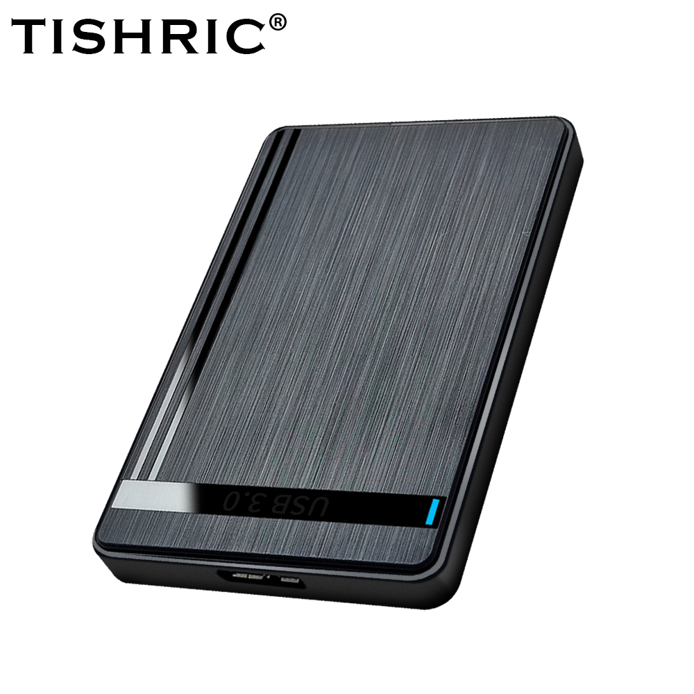 TISHRIC Caja de disco duro externo HDD USB 3.0 2,5 pulgadas SATA 3.0 Caja de HDD móvil compatible con UASP para PC portátil
