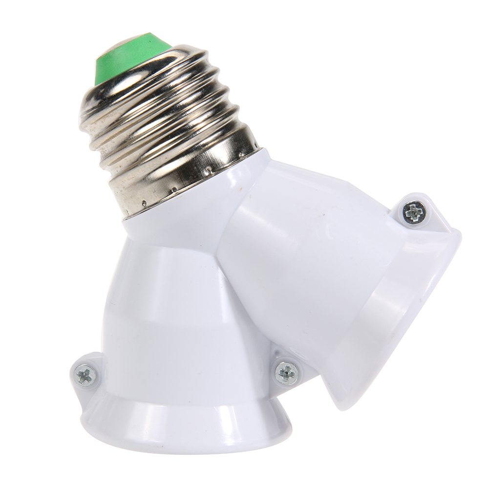 Portalampada per lampada con base a LED per adattatore splitter da E27 a 2-E27 Portalampada Adattatore portalampada con attacco E27