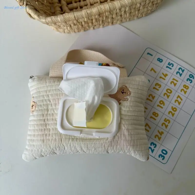 Hộp khăn ướt, túi đựng khăn giấy mềm và bông Túi đựng khăn giấy tái sử dụng cho bé