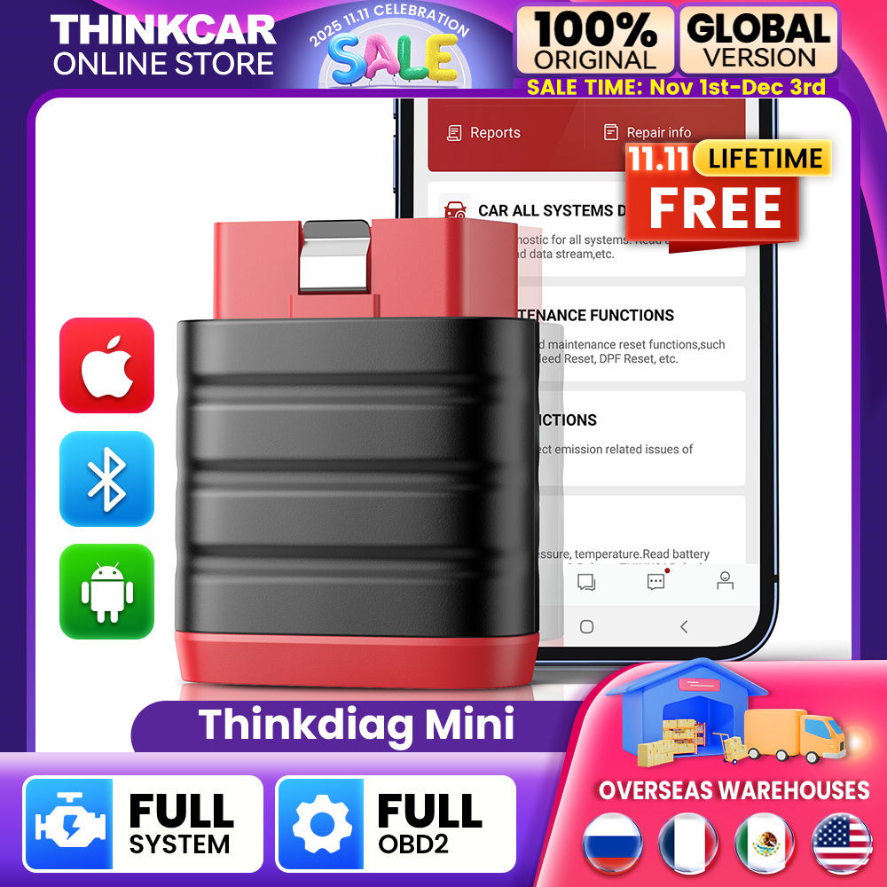 THINKCAR ThinkDiag Мини Автомобильный OBD2 Сканер Автомобильные диагностические инструменты OBD-считыватель кодов Вся система диагностики Пожизненный Free Updater