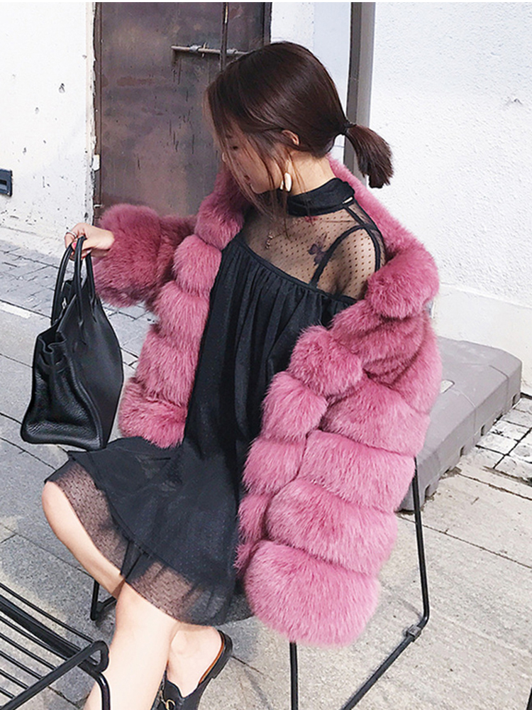 ZADORIN ฤดูหนาว Outerwears Furry Faux Fur Coat ผู้หญิงคอยาวแขนยาวขนสัตว์ปลอมเสื้อขนสัตว์ fourrure abrigos mujer