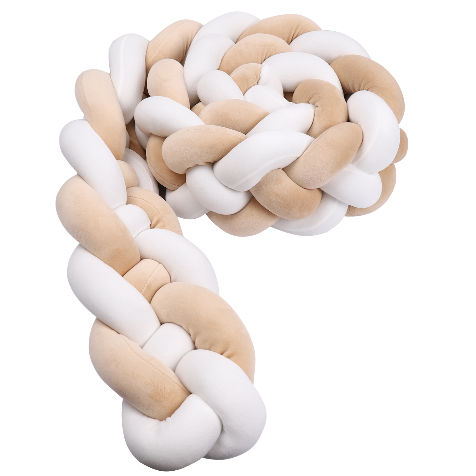 1m-3.6m bebê trança pára-choques nó travesseiro almofada para meninos meninas quatro trança protetor de berço cuna para bebe decoração do quarto