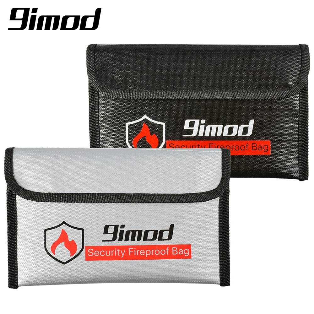 9imod 5x8 polegada portátil saco à prova de fogo à prova de explosão à prova dwaterproof água lipo bateria saco de segurança documento moeda chaves saco à prova de fogo