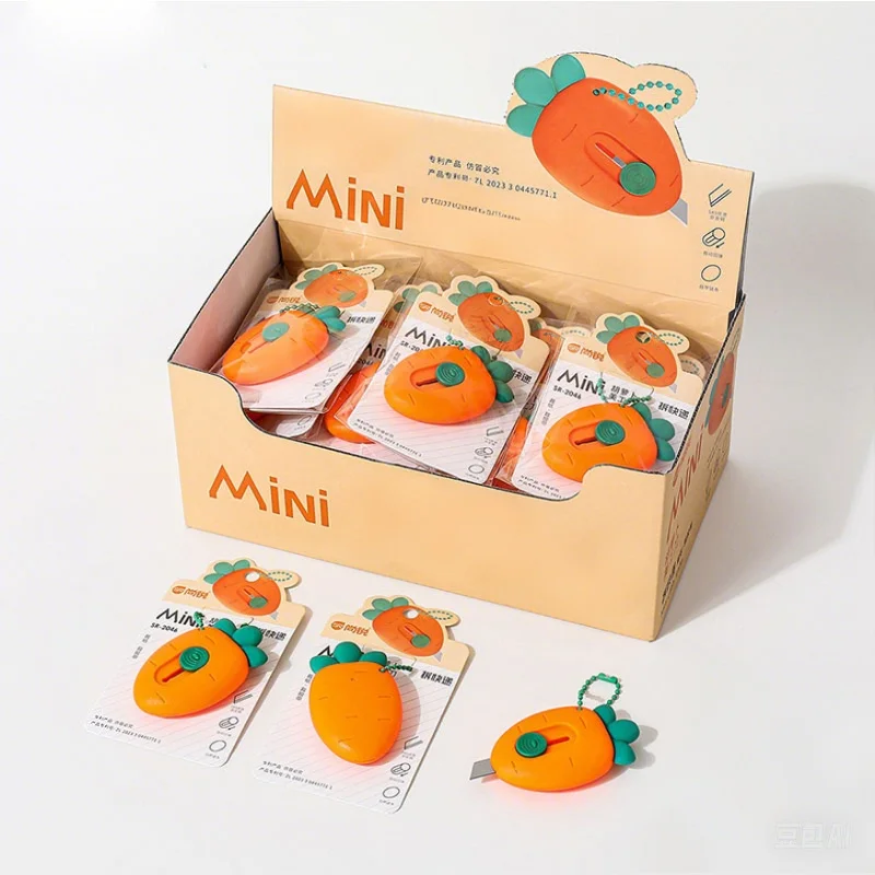 น่ารักแบบพกพา Mini Avocado สตรอเบอร์รี่ผลไม้ Art Utility มีด Express กล่องมีดเครื่องตัดกระดาษหัตถกรรมห่อเครื่องมือ