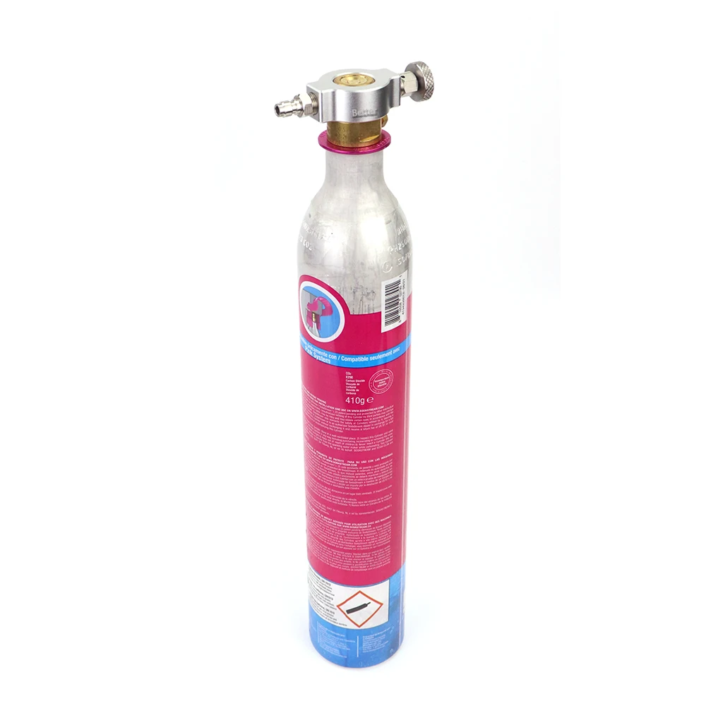 Adaptador de recarga de co2 de soda para cilindro de co2 rosa SodaStream compatível com tanque de arte DUO Terra